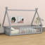 Lit de sol en forme de tente, lit avec garde-corps-906402961