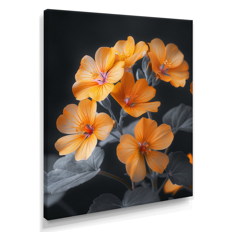 Salon d'art mural Gerardi - Geraniums, Toile tendue, H 16 po x l 32 po