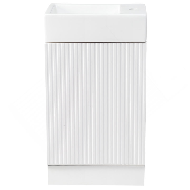Meuble-lavabo avec lavabo, meuble-lavabo avec tablette réversible à deux niveaux
