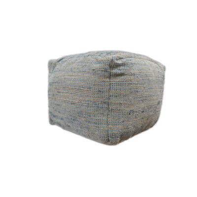 Grand pouf en jute uni tissé à la main