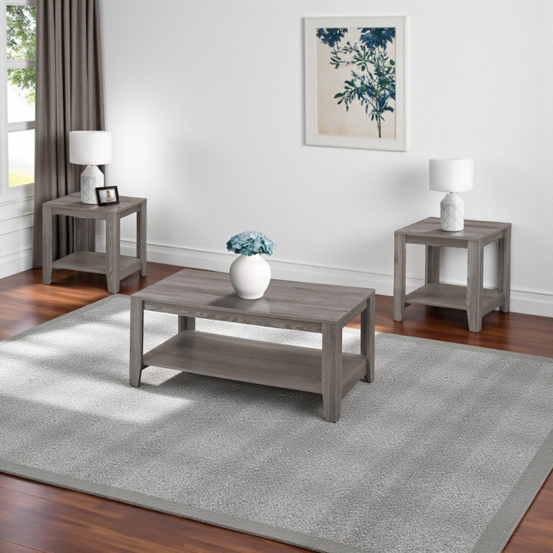 Lauro 3pcs Coffee, Accent, End Table