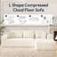Canapé compressé sans squelette en chenille - sans assemblage, éponge haute densité, conception peu encombrante pour les appartements et les salons