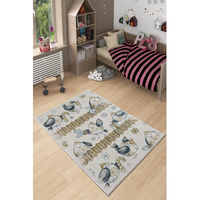 Eco-Friendly Area Rug (2 ft x 3.3 ft), 100% Polyester, 650 g/m² | Antibacterial & Non-Slip PVC Dot Underside, Pile Height: 0.2 inches | Machine Washable, Digital Print Design, Perfect for Living Room & Bedroom Decor