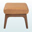 Repose-pieds en bois Arbyrd avec effet similicuir brun clair H 15,11 po x l 22,40 po x P 18,13 po