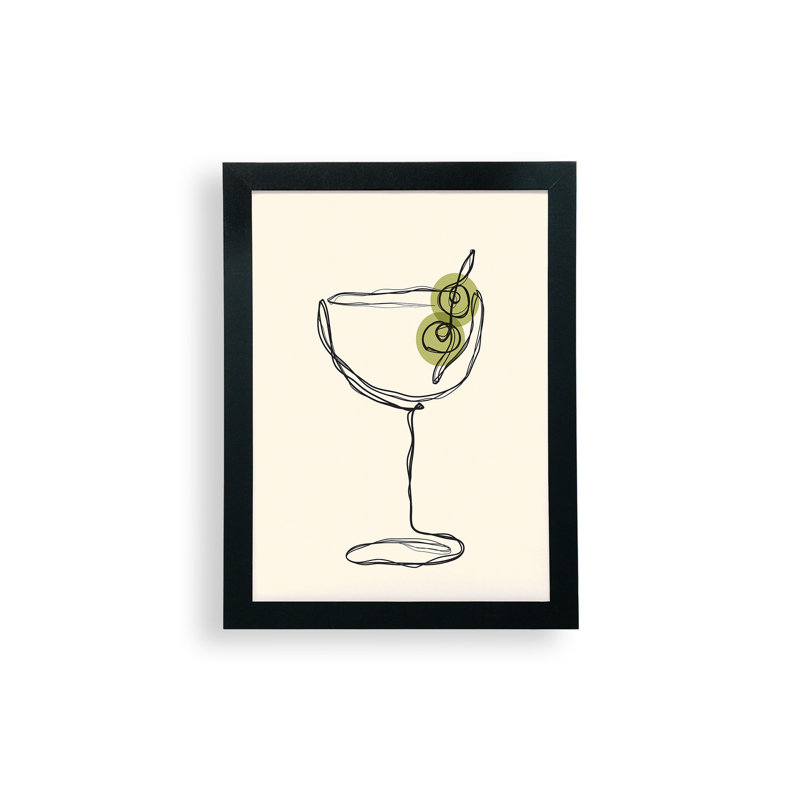Affiche encadrée thespacehouse Dirty Martini Cocktail Drink, H 12 po x l 9 po