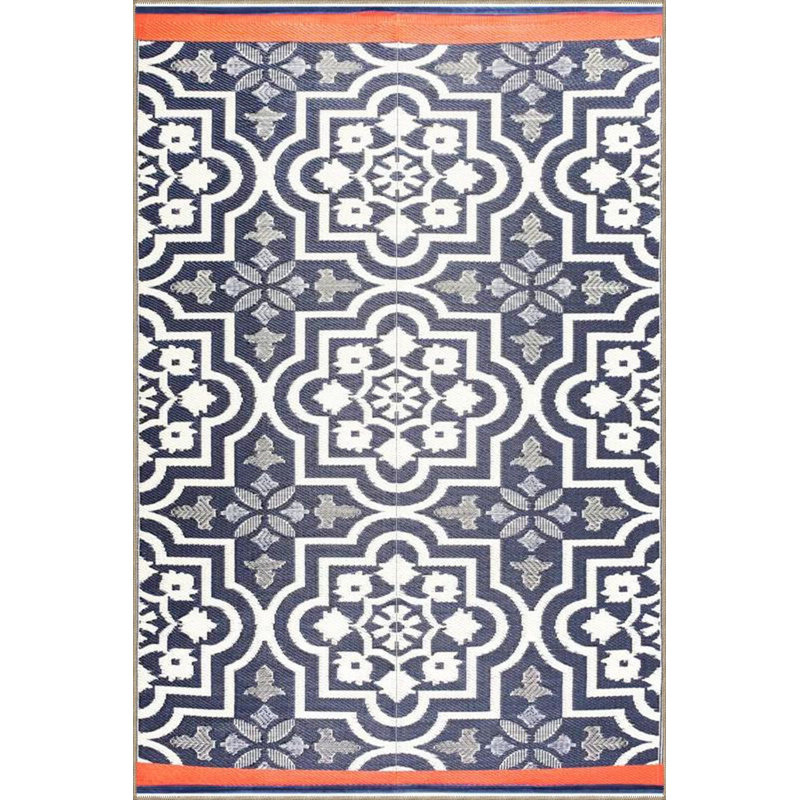 Tapis orange à motif géométrique à rayures, Tapis de couloir 3 pi 3 po x 9 pi 10 po