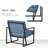 Modern Design PU Leather Upholstered Armchair with Steel Frame and Wide Backrest for Dining Bedroom-710035469-710035468