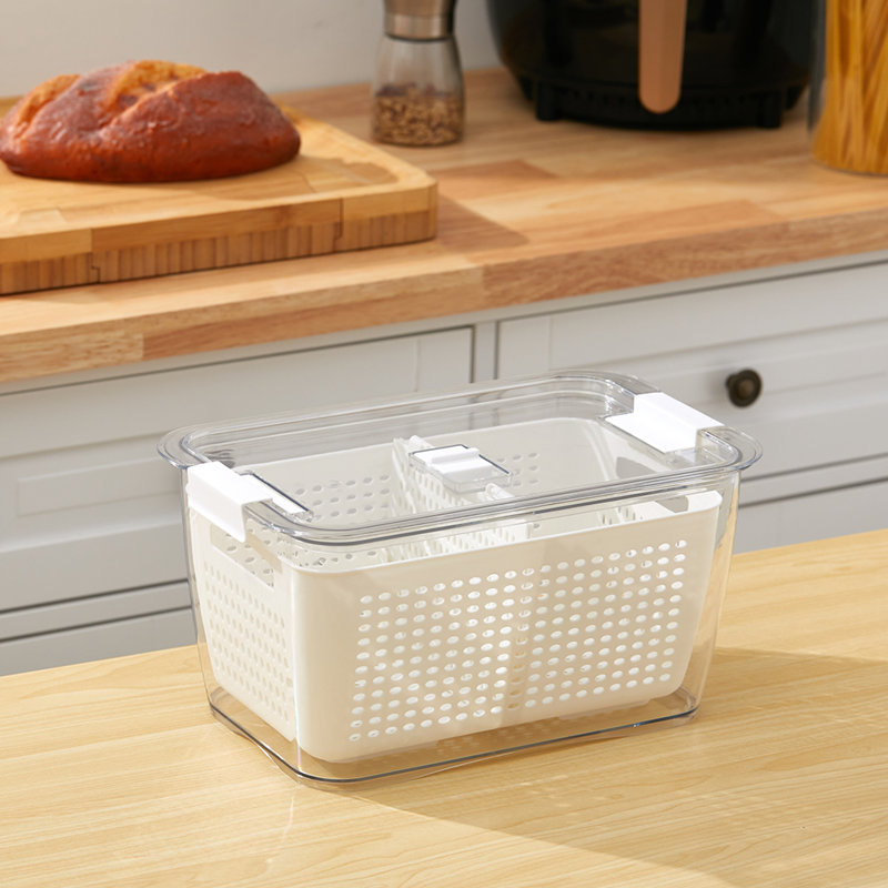 4.5L Nested Fridge Storage Container with Removable Colander