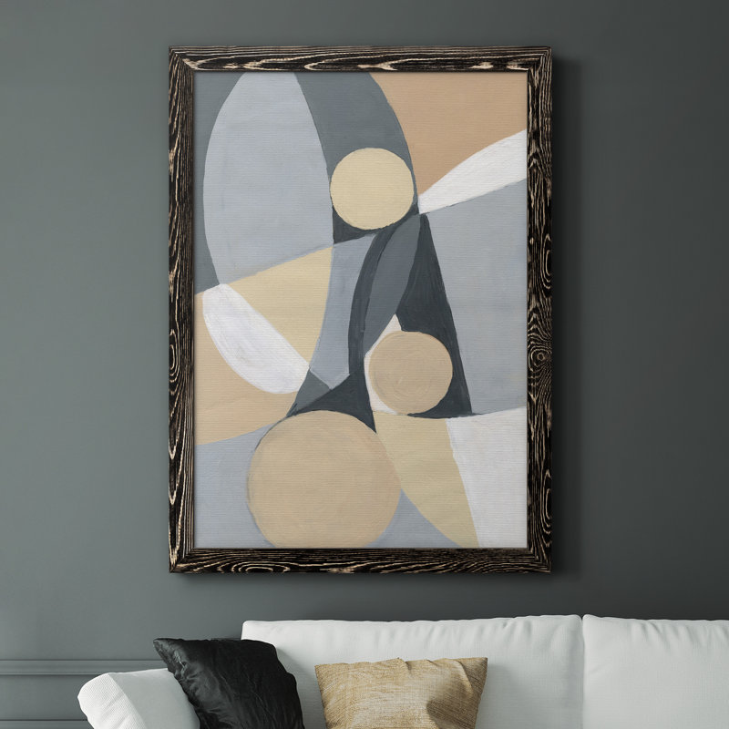 Millenium I - Peinture sur toile encadrée, H 31,5 po x l 23,5 po x P 1,5 po, Toile avec cadre noir