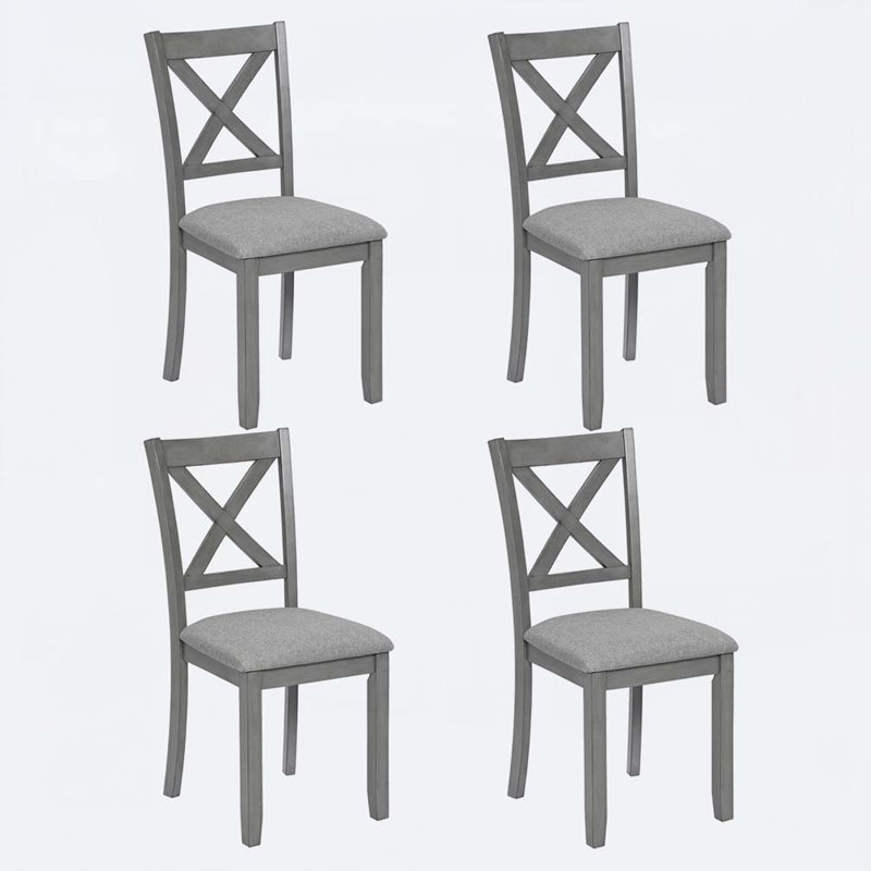 Chaises de cuisine avec siège rembourré, chaise d'appoint pour la salle à manger, Blanc