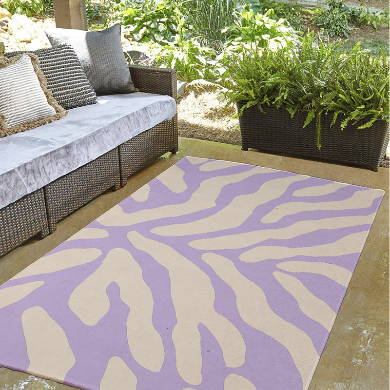 Bartolome Chenille Abstract Indoor Rug, Round 5'