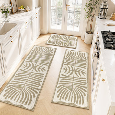 Boho Non-slip Kitchen Mats Washable Runner (Set of 3)
