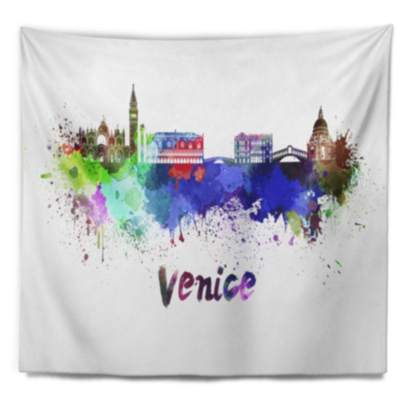 Tapisserie de venise skyline Cityscape, H 50 po x l 60 po