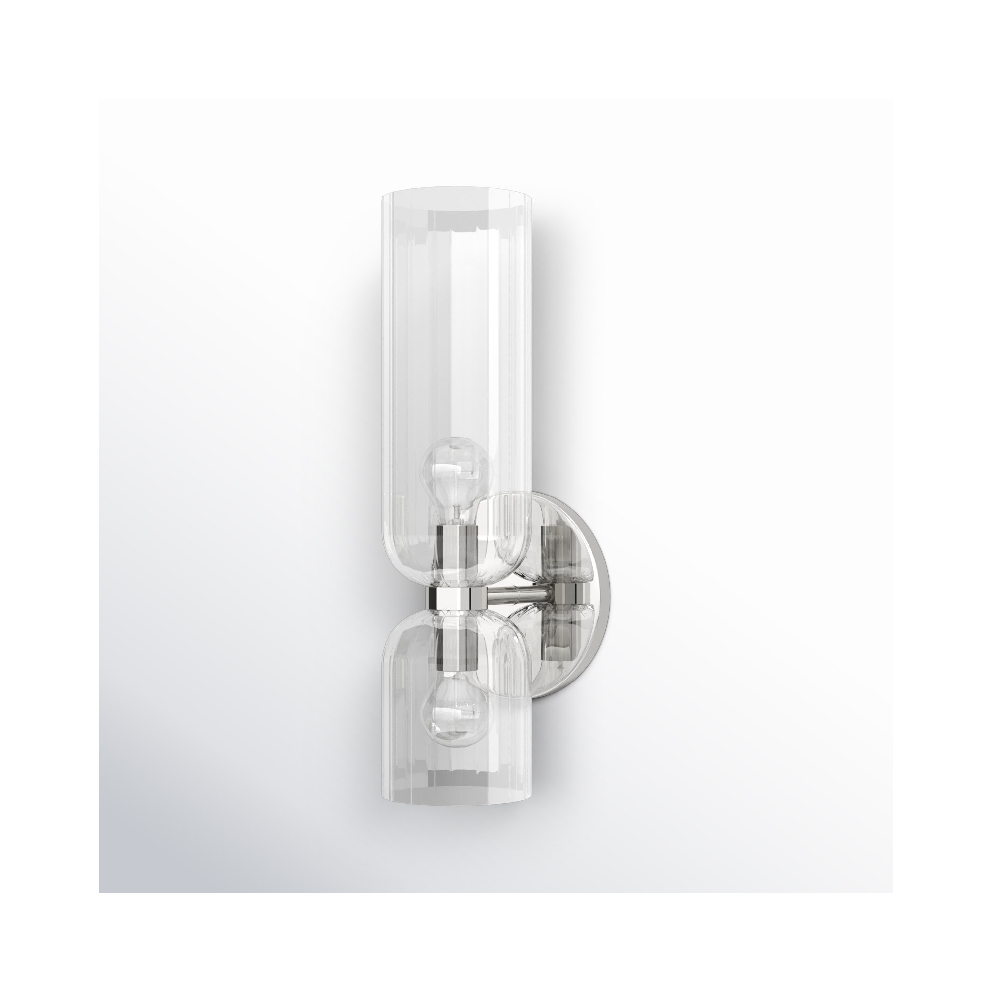 Sahriyah 2 Light Dimmable Armed Sconce, Polished Nickel