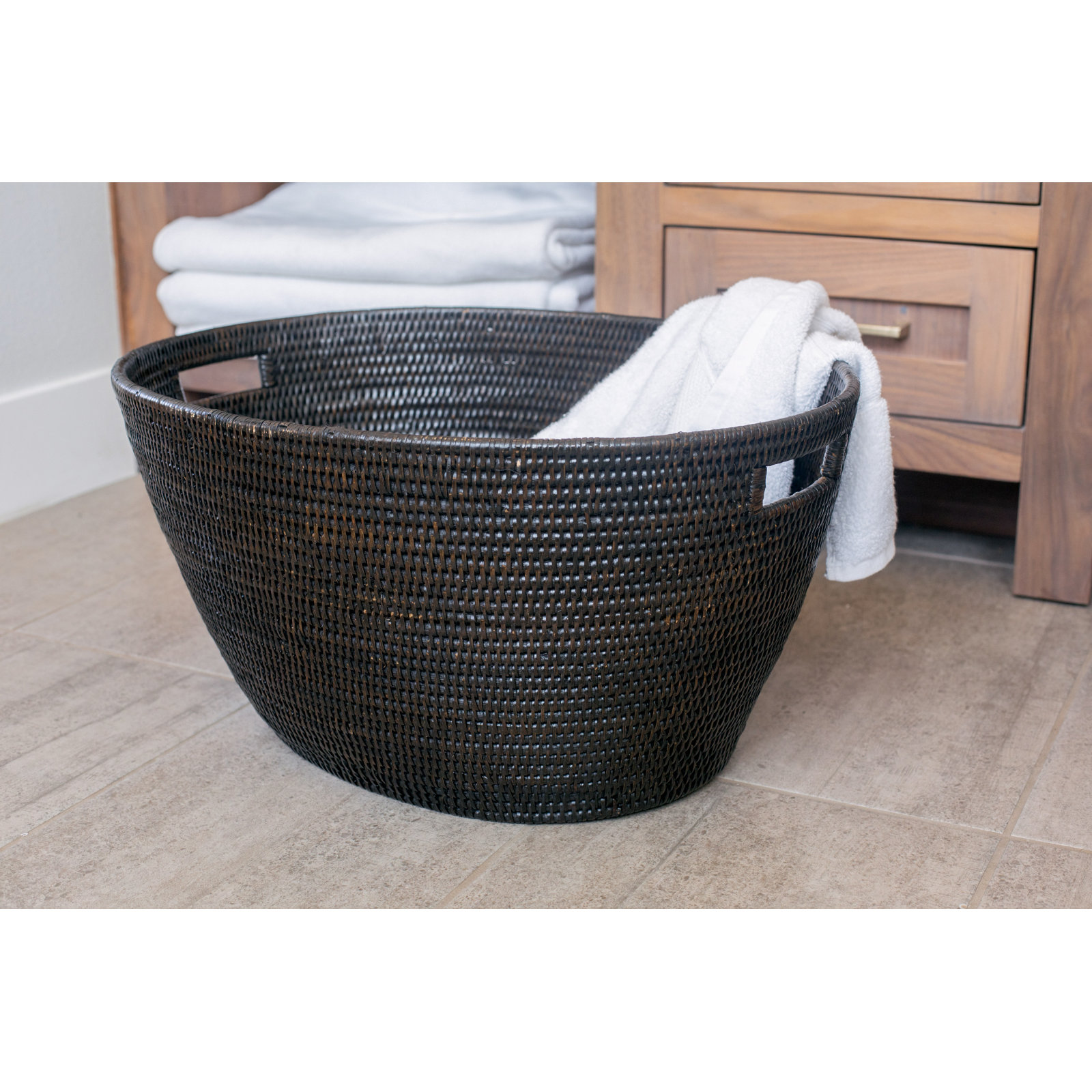 Rael Laundry Basket, Espresso