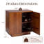 Meuble d'appoint en bois massif sculpté à la main, à 2 portes et étagères réglables-2131671945