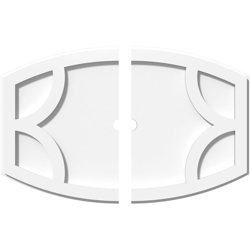 Médaillon de plafond contemporain en PVC de qualité architecturale Kailey, H 1 po x l 20 po x P 13,375 po