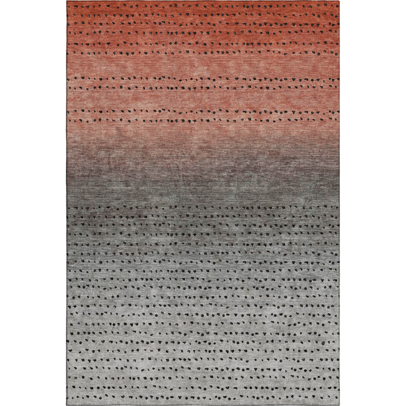 Premium Machine Washable Ariel AMF2009 Abstract Rug, Rectangle 8' x 10'