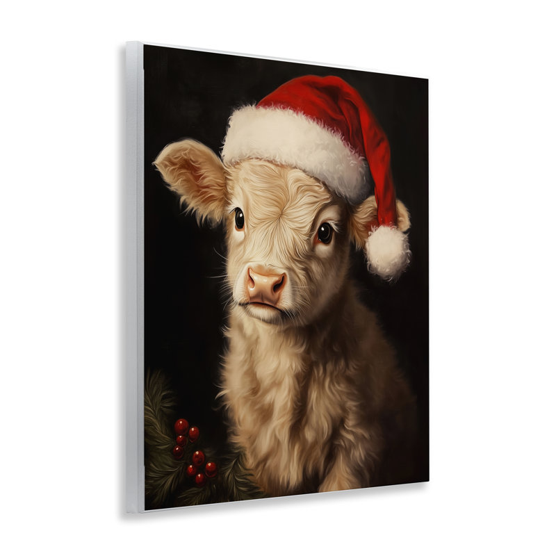 Plaque de Noël «Highland Cow» par Arlington Prints