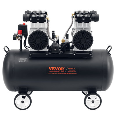 Air Compressor, 20 Gallon Steel Tank, 4HP 10.6 CFM@90 PSI Oil Free Air Compressor & Max. 125PSI Pressure, 78dB Ultra Quiet Portable Compressor, for Auto Repair, Tire Inflation, Spray Painting