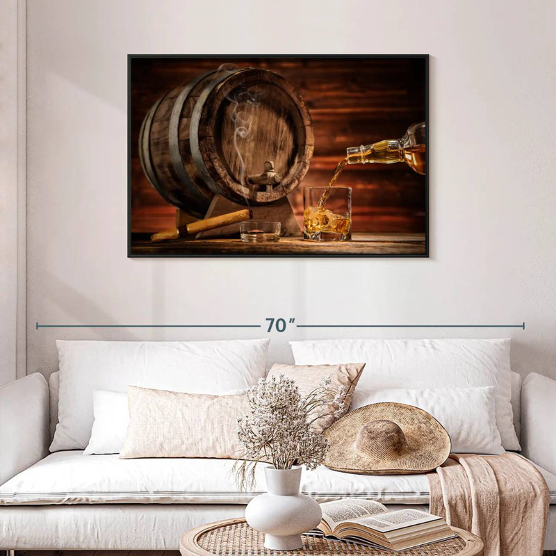 Yarlin Whiskey Barrel Dispenser, 29" H x 43" W