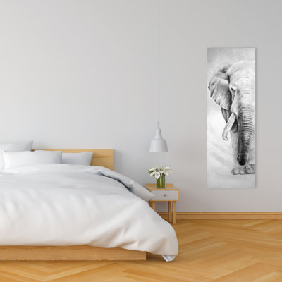 Grand éléphant sur toile | Décoration de salon minimaliste