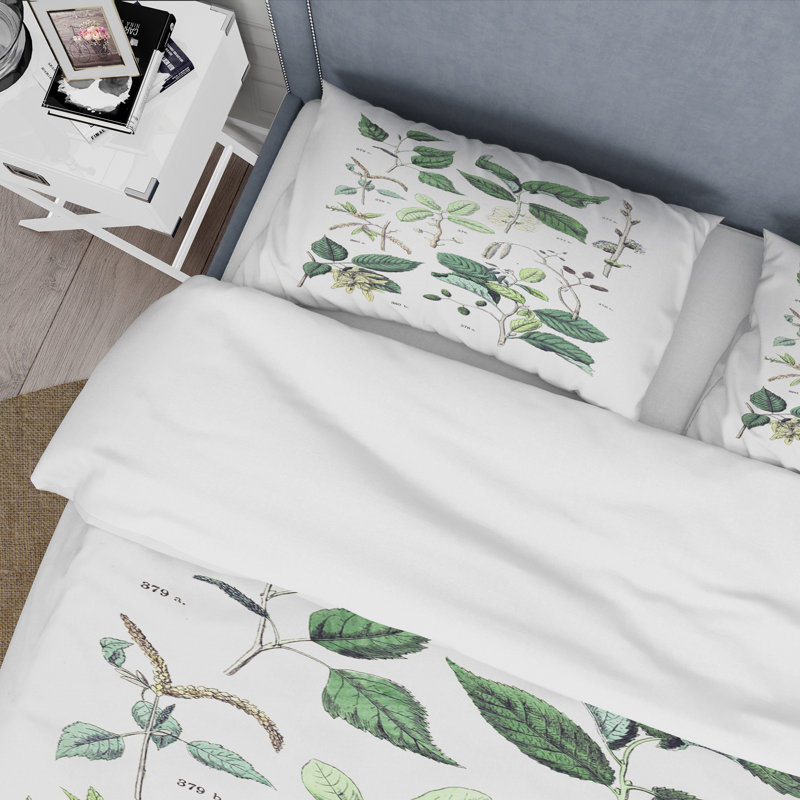 Ensemble de housse de couette traditionnel Vintage Botanicals VIII - microfibre de polyester