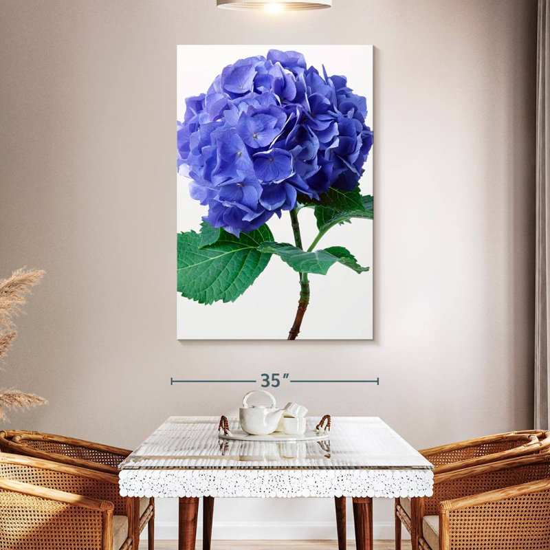 Harnek Blue Hydrangea Flowers, 51" H x 34" W