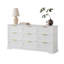 Commode 9 tiroirs, commode moderne l 63 po avec poignée en métal-51092783