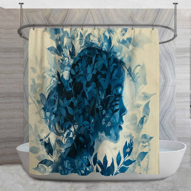 Rideau de douche femme, H 73 po x l 70 po