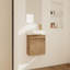 Meuble-lavabo à fermeture en douceur avec lavabo et rangement spacieux
