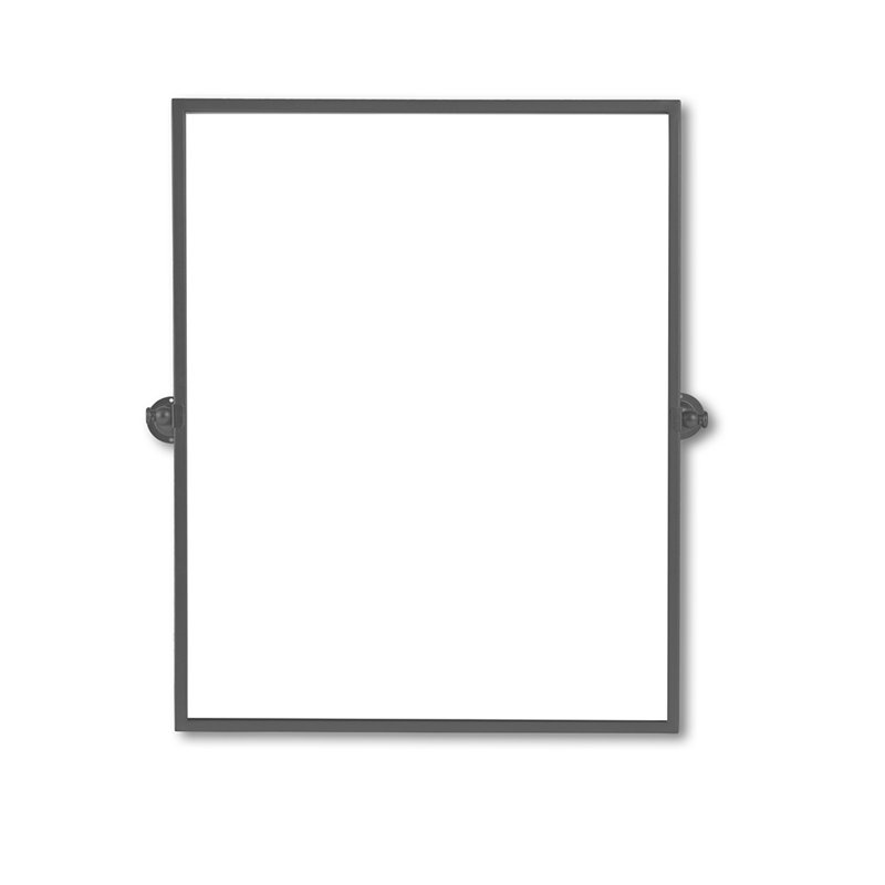 Miroir mural en fer, Noir, noir, noir, noir, 38 po x 26 po