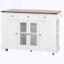 Îlot de cuisine avec deux portes d'armoire en verre trempé, prise de courant-92798107