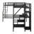 L-Shaped Bunk & Loft Bed with Desk, Wardrobe Storage and USB