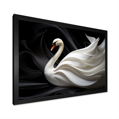 " Black And White Elegy Of A Swan "