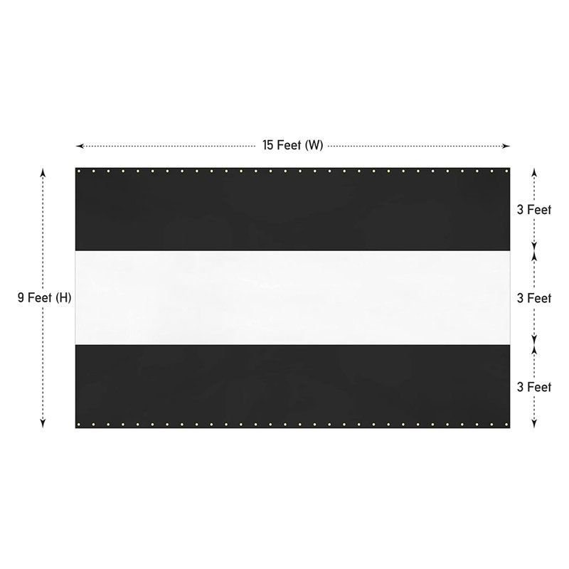 Blue Elephant Black Vinyl Side Wall, 274.3cm H x 457.2cm W