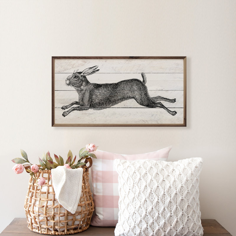 Rabbit Print, 12" H x 24" W x 1" D