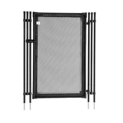 4Ft x 2.5Ft Pool Fence Gate, Heavy Duty Steel Aluminum Frame, Pool Safety Fence Gate Kit with Stainless Steel Latch for Inground/Above Ground Pools, DIY Installation