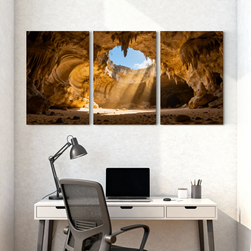 Ensemble de 3 impressions d'art sur toile, H 18 po x l 36 po