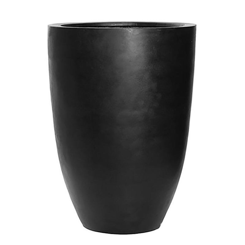 Pot à fleurs Elbe Fiberstone, H 28 po x l 20,5 po x P 20,5 po, Noir