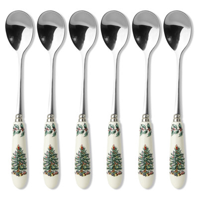 Spode Christmas Tree Teaspoons 6"