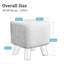 28.5cm Wide Rectangle Plaid Footstool Ottoman