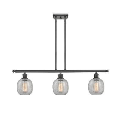 Luminaire suspendu linéaire pour îlot de cuisine 3 lumières Carlucci