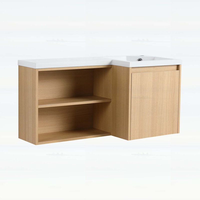 Meuble-lavabo d'angle flottant avec lavabo