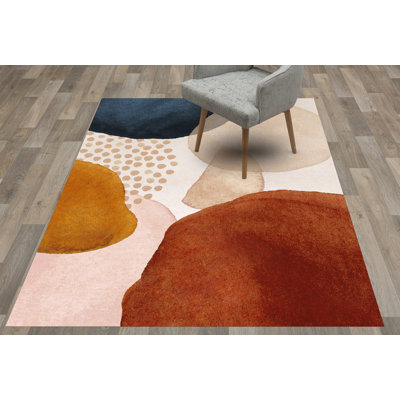 Rontavia Vinyl Machine Printed Area Rug