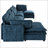 Double-Layer Cushion Modern Large U-Shaped Modular Sofa-35370058