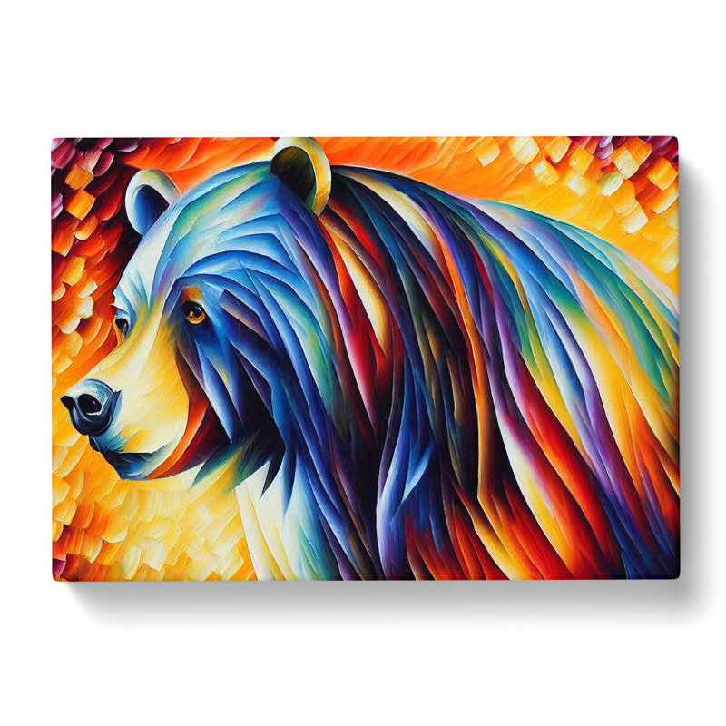 Painted Bear Abstract - Wrapped Canvas, 50cm H x 76cm W x 3cm D