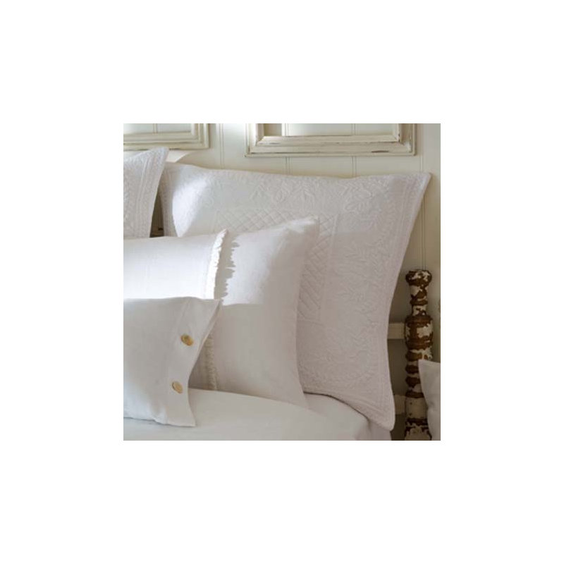 Abigail 100% Cotton Sham, White, Euro