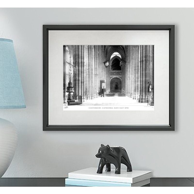 Canterbury, Cathedral Nave East 1898 - Single Picture Frame Print, 40cm H x 50cm W x 2.3cm D