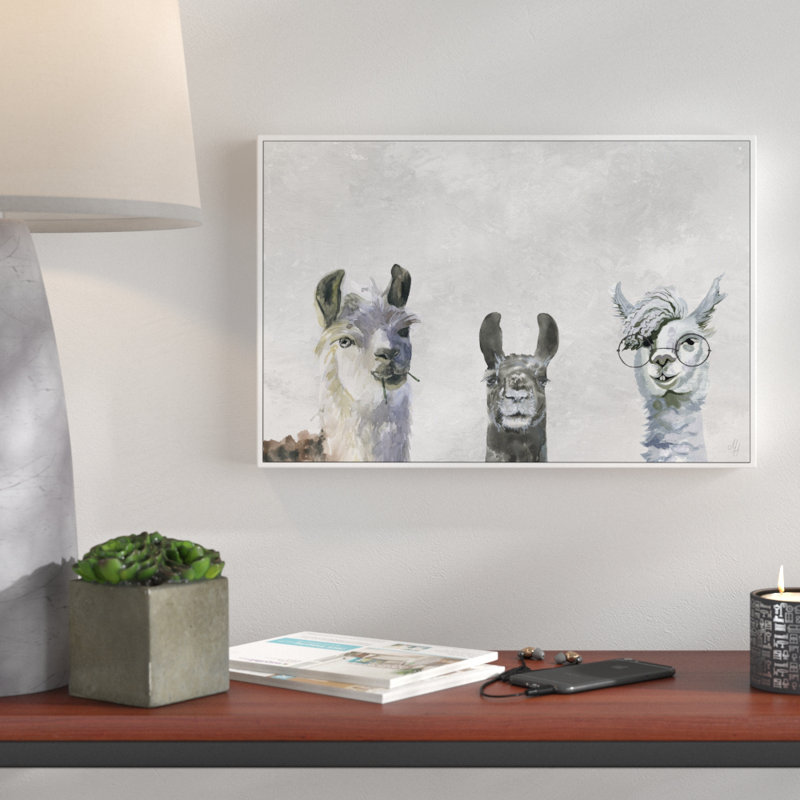 Stoutland Llama Squad II, reproduction d'art sur toile encadrée, H 12 po x l 18 po x P 1,5 po